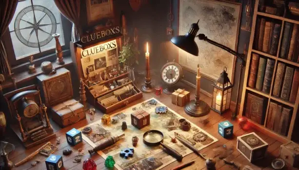 In unserer Indoor-Abenteuerwelt finden Sie von Escaperoom-Spielen bis zu Cluebox-Puzzles und Detektivspielen. Perfekt für Partys, Familienabende oder als besonderes Geschenk.