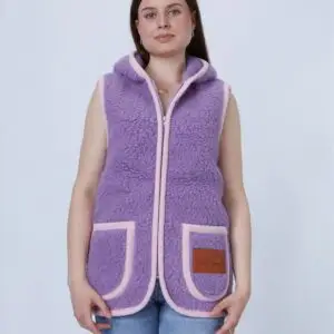 Wollgäng Damen Weste Putzi – Funktionale Wollweste mit Kapuze (100% Wolle)