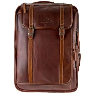 ALLGÄU Tasche aus vegetabil gegerbtem Büffelleder in Farbe brandy