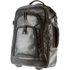 CHENSEE Rucksack‑Trolley in Ebenholz‑Leder