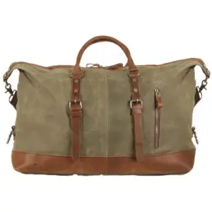 Vintage Canvas-Tasche mit Echtleder – SCIPPIS Kensington Olive