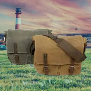 Messenger Bag aus gewachstem Canvas mit Echtleder – Modell Japoon von SCIPPIS