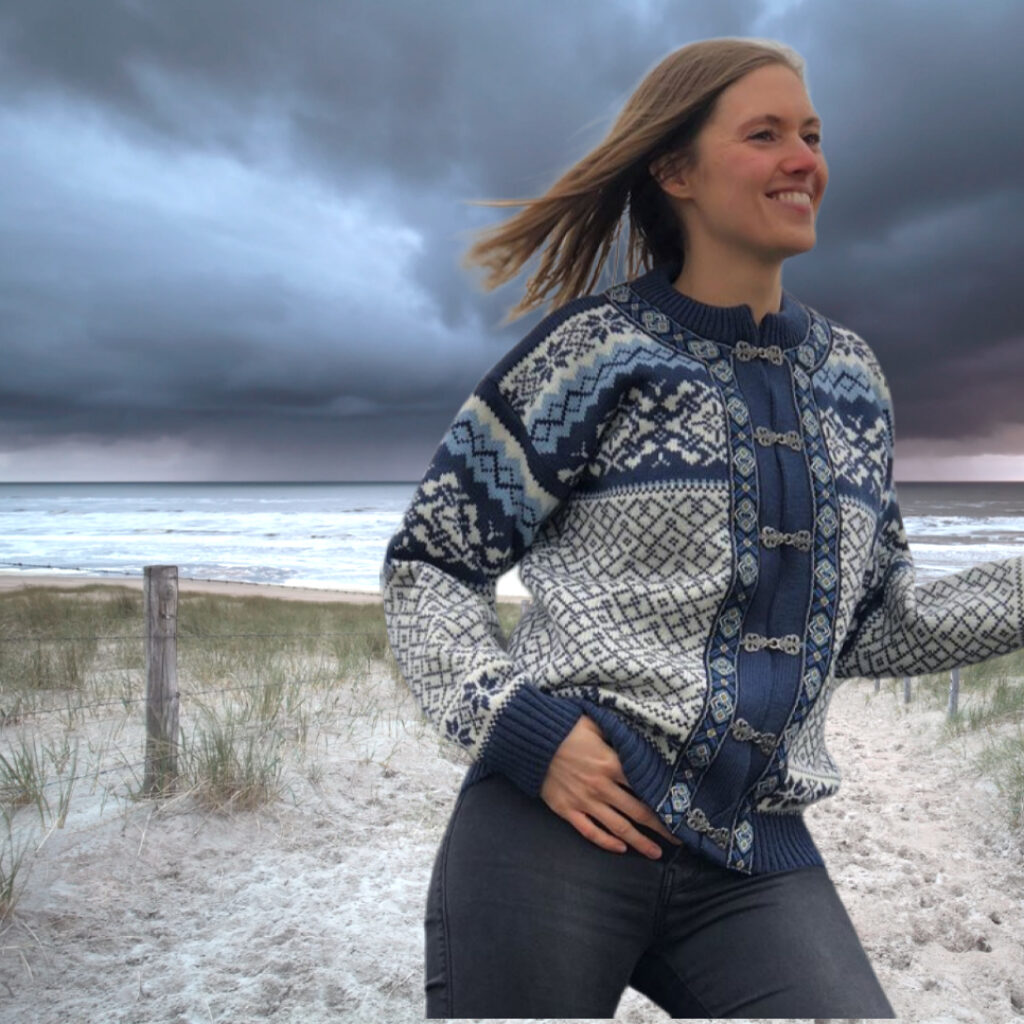 Zeitlose Strickjacke von Gjestal im authentischen Setesdal-Muster