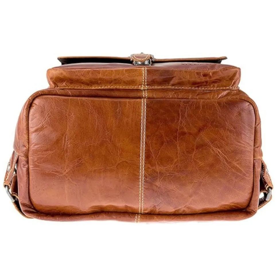 Jacob’s Way Rucksack Cognac Ansicht von unten