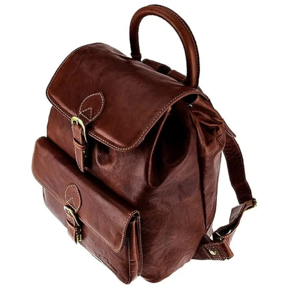Jacob’s Way Alpenleder Rucksack Brandy Ansicht von oben