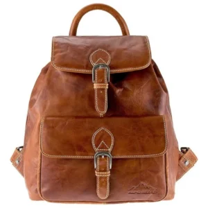 Handgefertigter Leder Rucksack Jacob’s Way Cognac Unikat