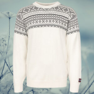 Luxuriöser Strickpullover aus 100 % Merinowolle im Norwegermuster