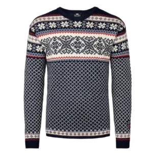 Norlender Osterøy Norweger Pullover Navy aus Schurwolle