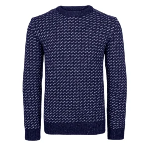 Norlender Svalbard Norweger Pullover Navy aus Schurwolle