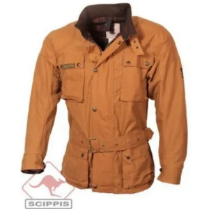 SCIPPIS Belmore Jacket Lightweight in Tan – leichte Oilskin Jacke