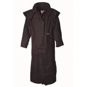 SCIPPIS Longrider Coat in Braun – wasserabweisender Dri-Tec Oilskin Mantel