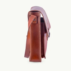 Alpenleder Kitzbühel Ledertasche aus dickem Büffelleder in Cognacbraun mit natürlicher Lederstruktur