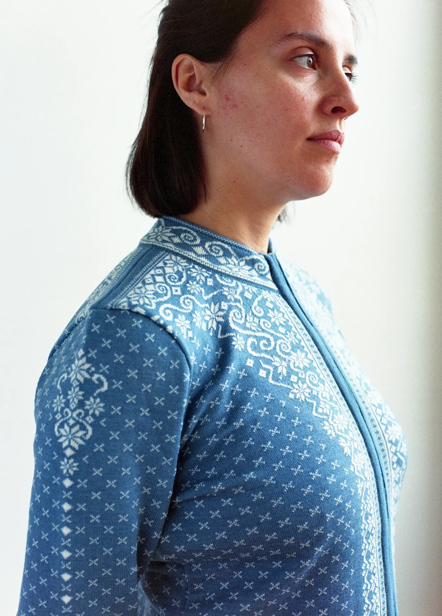 Norlender Anne Cardigan in Hellblau aus feiner Merinowolle