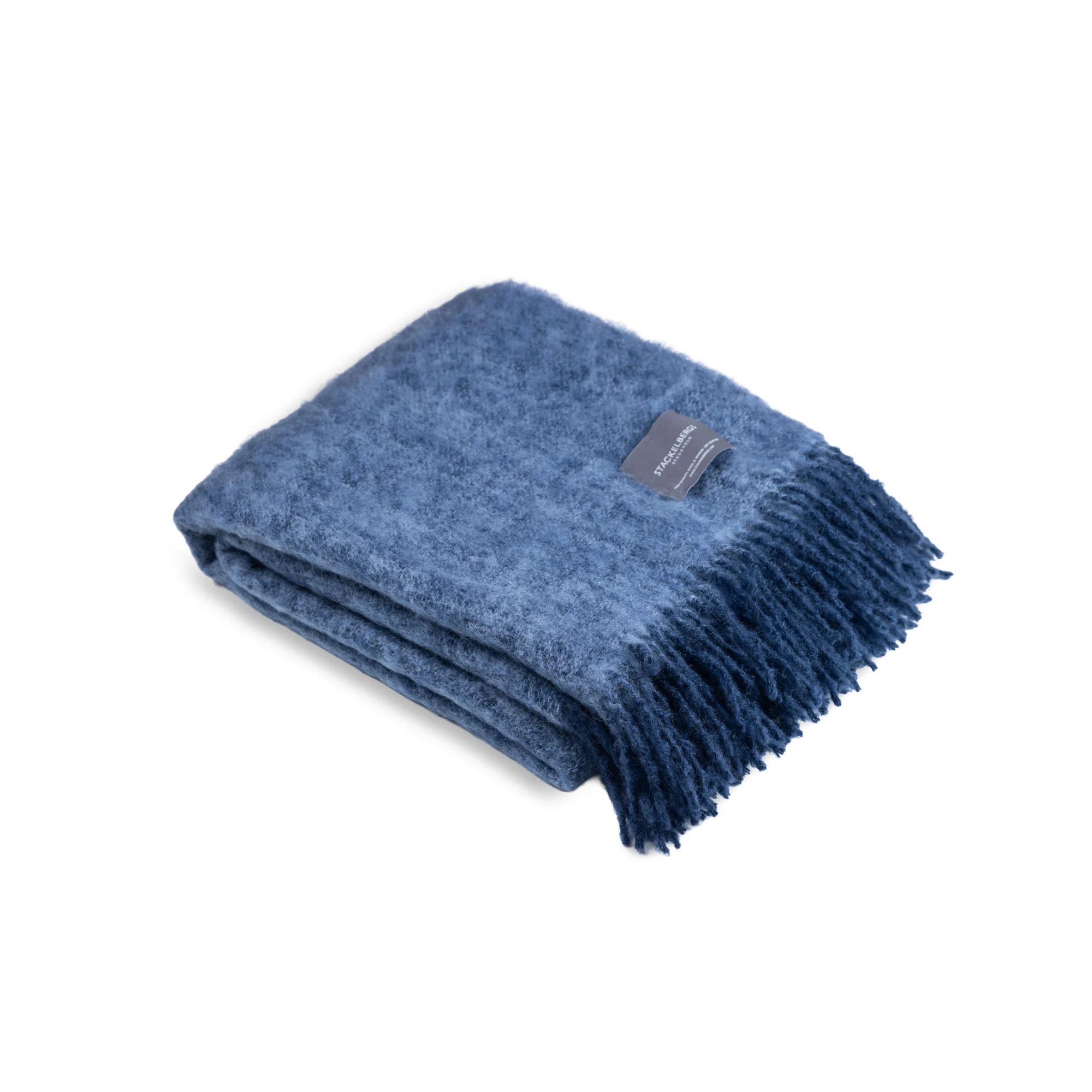 Weiche Stackelbergs Mohairdecke mit blauem Melange-Effekt