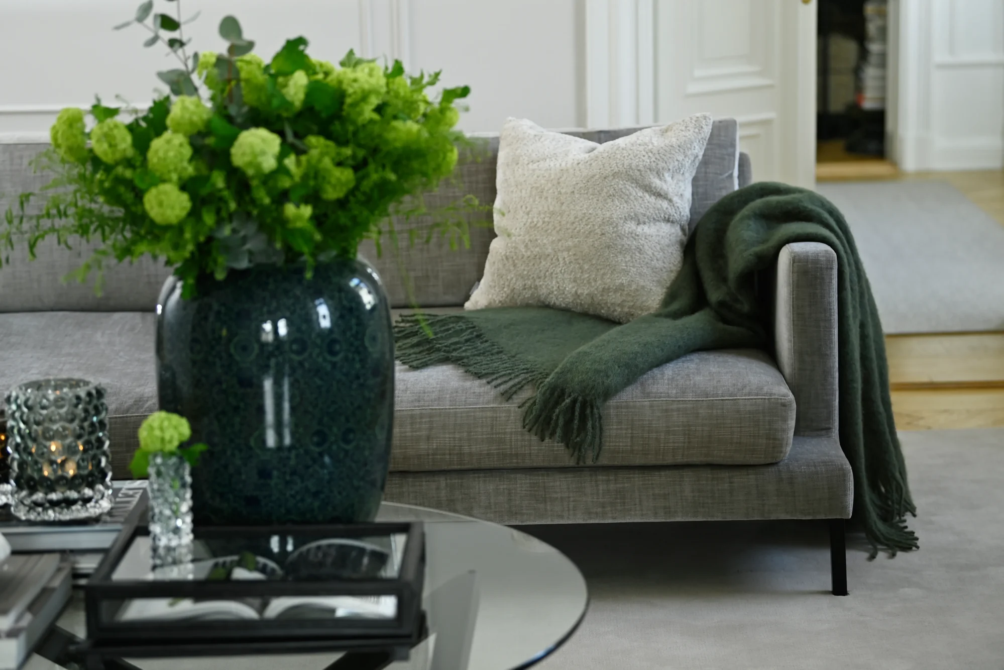 Stackelbergs Decke Moss aus hochwertiger Mohairwolle