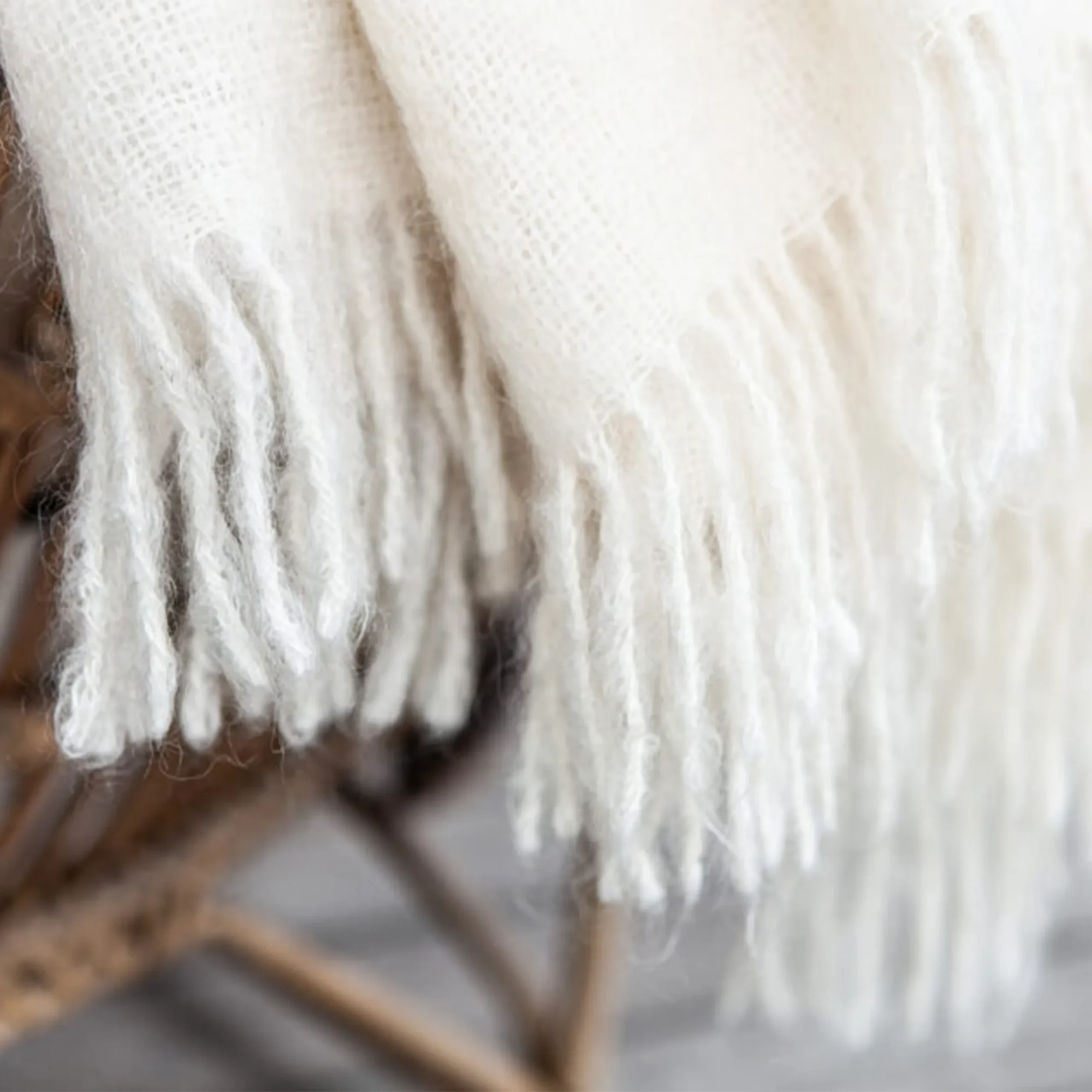 Weiche Stackelbergs Decke aus Mohair und Schurwolle