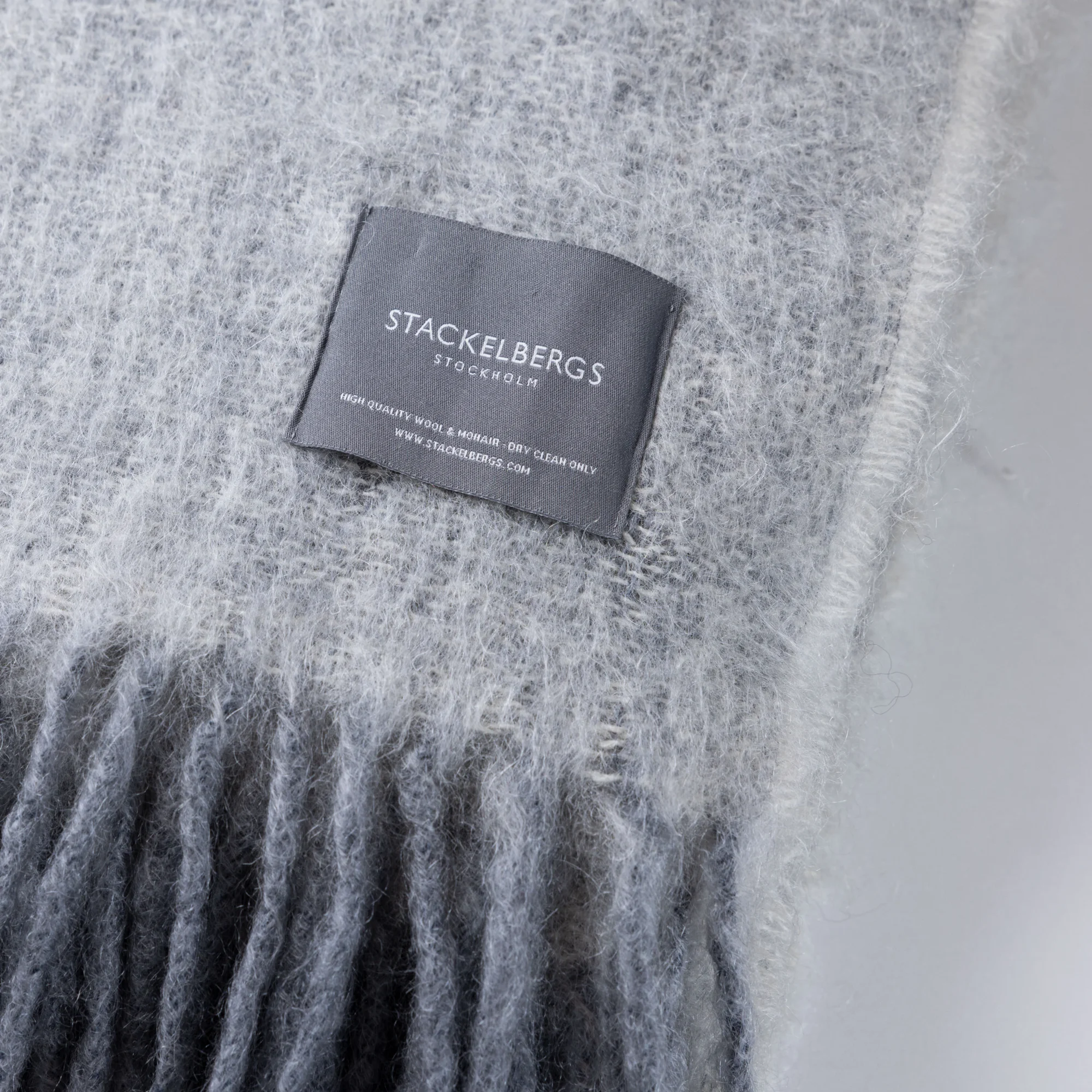 Stackelbergs Mohairdecke White Skiffer Melange OEKOTEX zertifiziert
