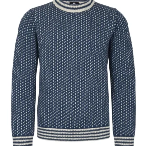 Norlender Island Norweger Pullover in Blau aus 100 % norwegischer Wolle