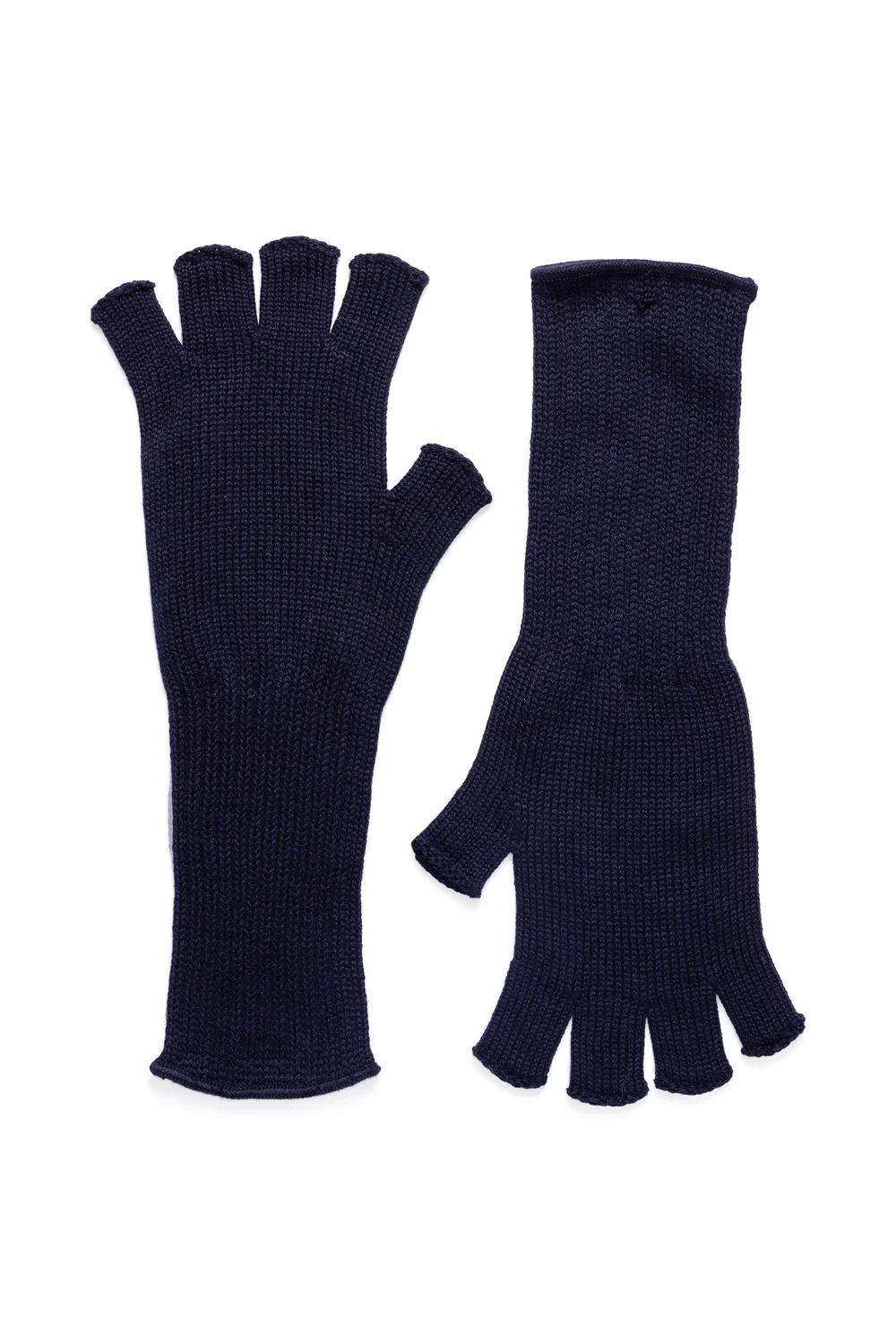 Norlender Nordsjø fingerlose Handschuhe in Navy aus 100 % Merinowolle