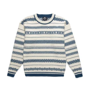 Norlender Tveiten Legacy Herren Strickpullover aus 100 % norwegischer Schurwolle in Naturweiß