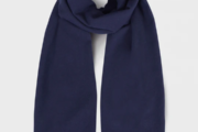 Foxford Navy Kaschmir-Lammwoll-Schal Dunkelblau