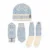 Norlender Selbu Beanie, Fäustlinge & Wollsocken – Blau